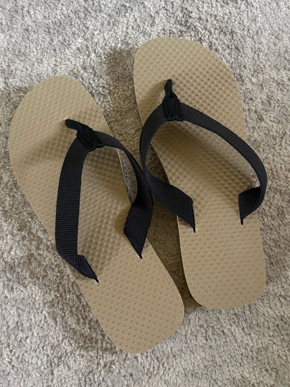 Classic WomenSandals - Black Straps, Tan Footbed